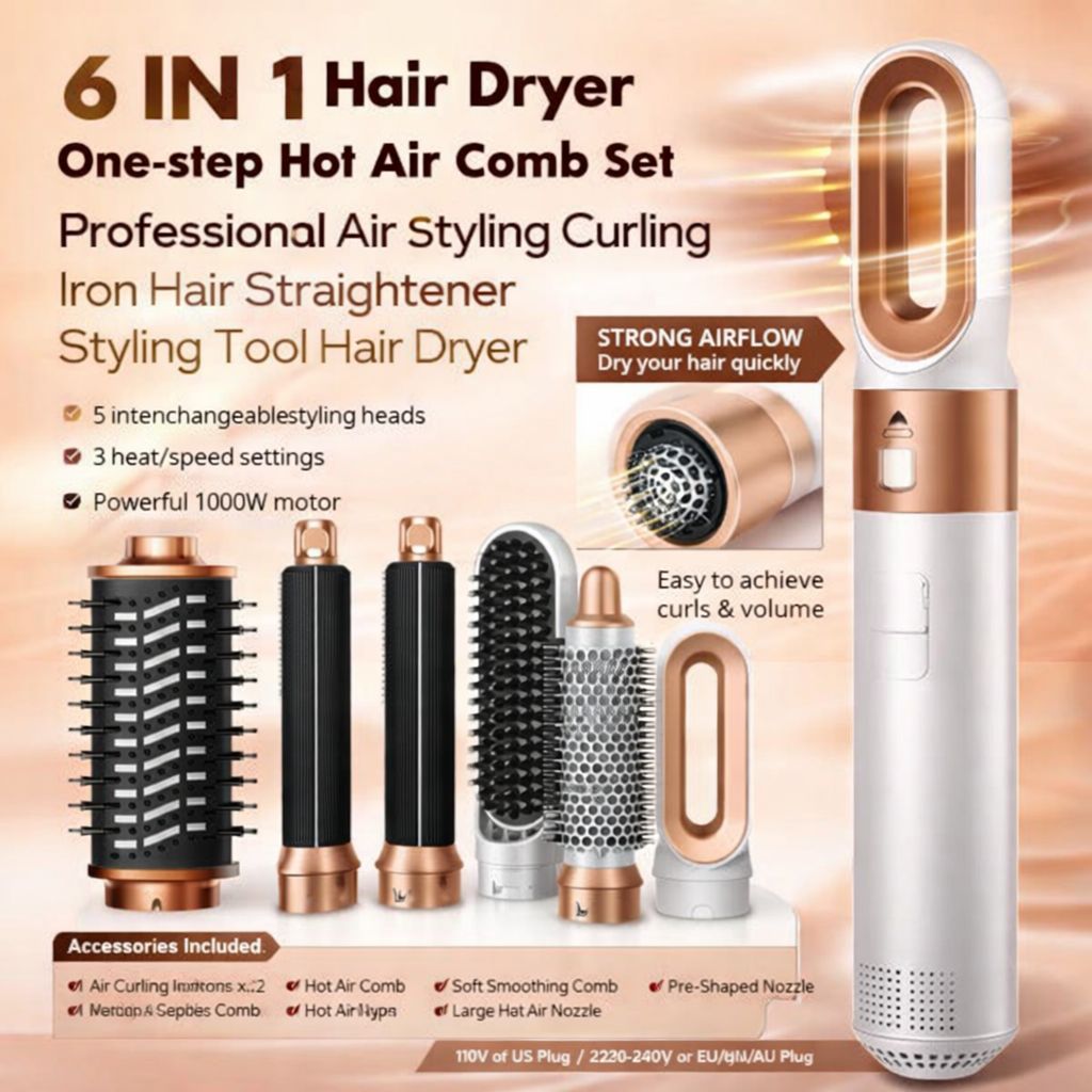 6-in-1 Professional Hair Styler